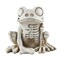 Halloween Frog Skeleton Statue Realistic Animal Skeleton Statue Decorations Creepy Halloween Frog Sculpture For Yard